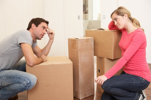 Furniture and packed boxes ready for a Bayswater home relocation service