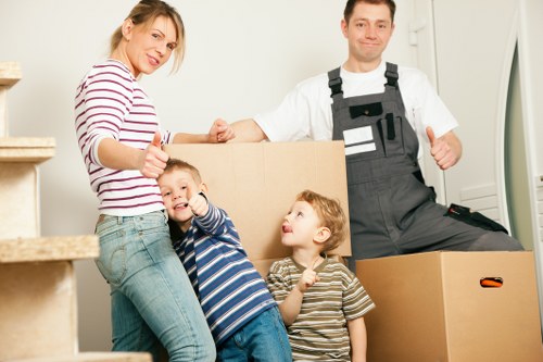 Boxes and furniture prepared for a local move in Bayswater